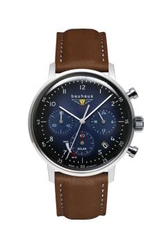 Bauhaus Herrenuhr Solar Chronograph mit Lederarmband